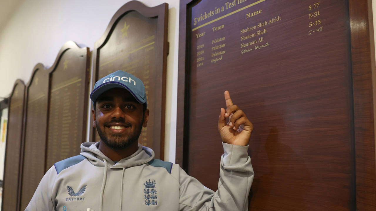 Rehan Ahmed writes his name on the honours board, Pakistan vs England, 3rd Test, 3rd day, Karachi, December 19, 2022