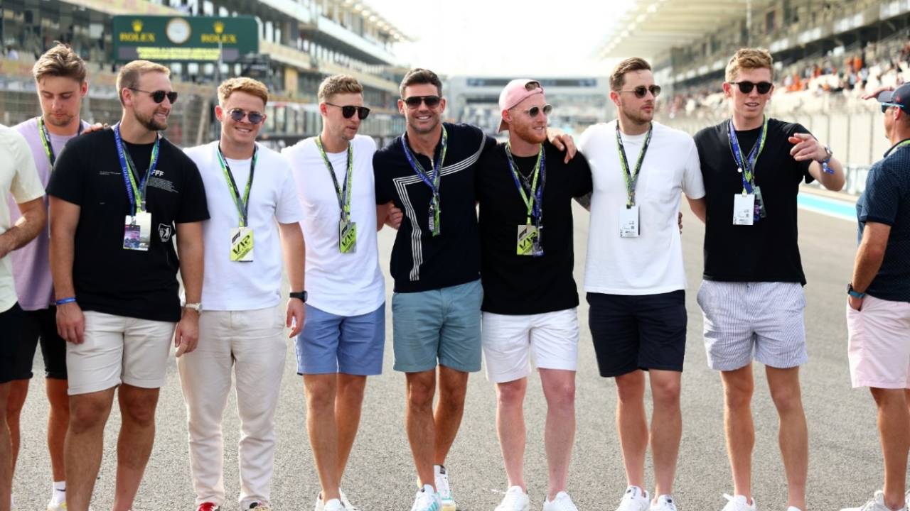 England's Test squad attend the Abu Dhabi Grand Prix during their build-up to the tour of Pakistan, November 20, 2022