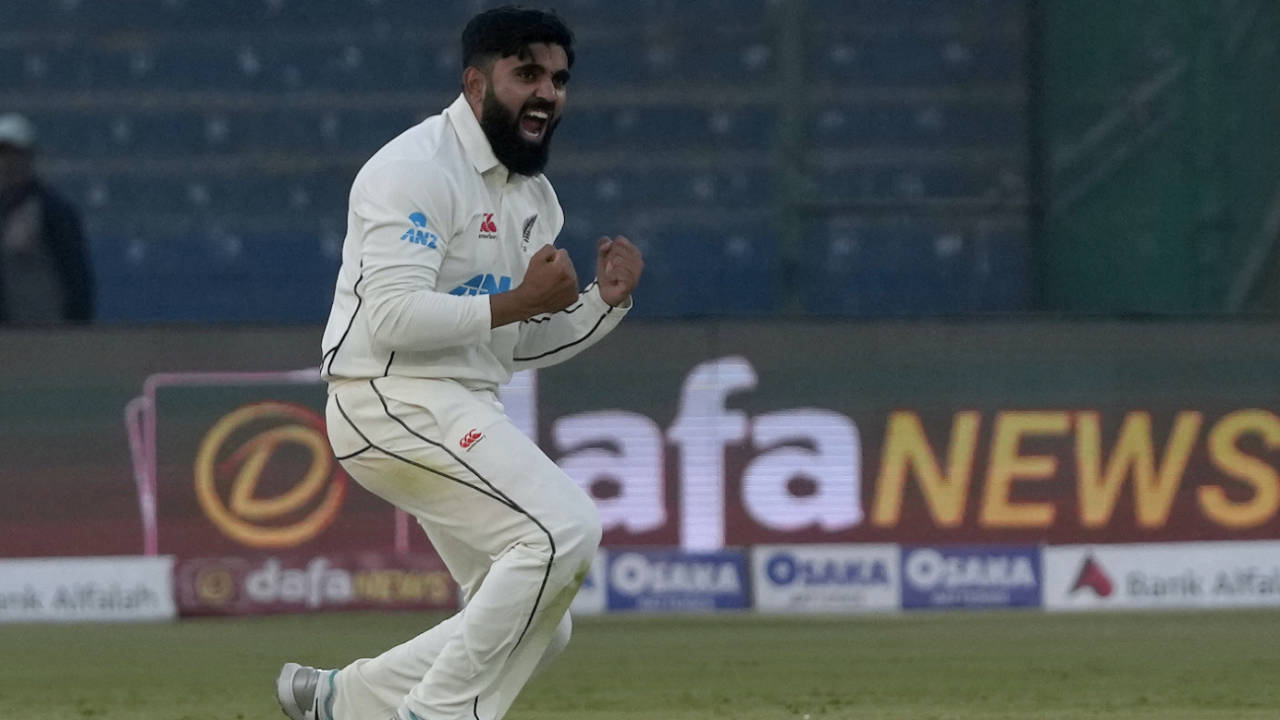 Ajaz Patel ended opening the day with two wickets, Pakistan vs New Zealand, 1st Test, Karachi, 1st Day, December 26, 2022