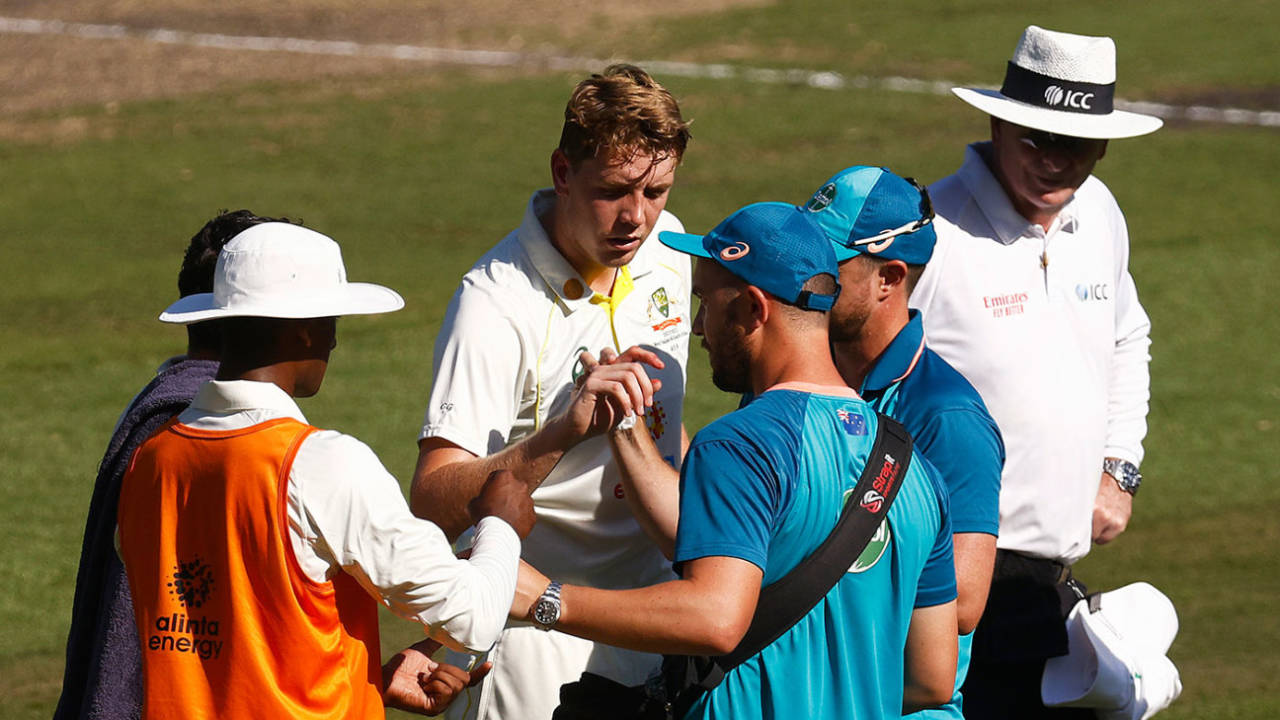 ग्रीन को साउथ अफ़्रीका के ख़िलाफ़ उंगली में चोट लगी थी&nbsp;&nbsp;&bull;&nbsp;&nbsp;Getty Images and Cricket Australia