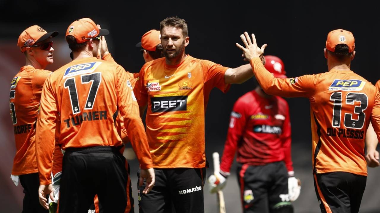 AJ Tye was Player of the Match after taking 3 for 32, Melbourne Renegades vs Perth Scorchers, Big Bash League 2022-23, Melbourne, January 01, 2022