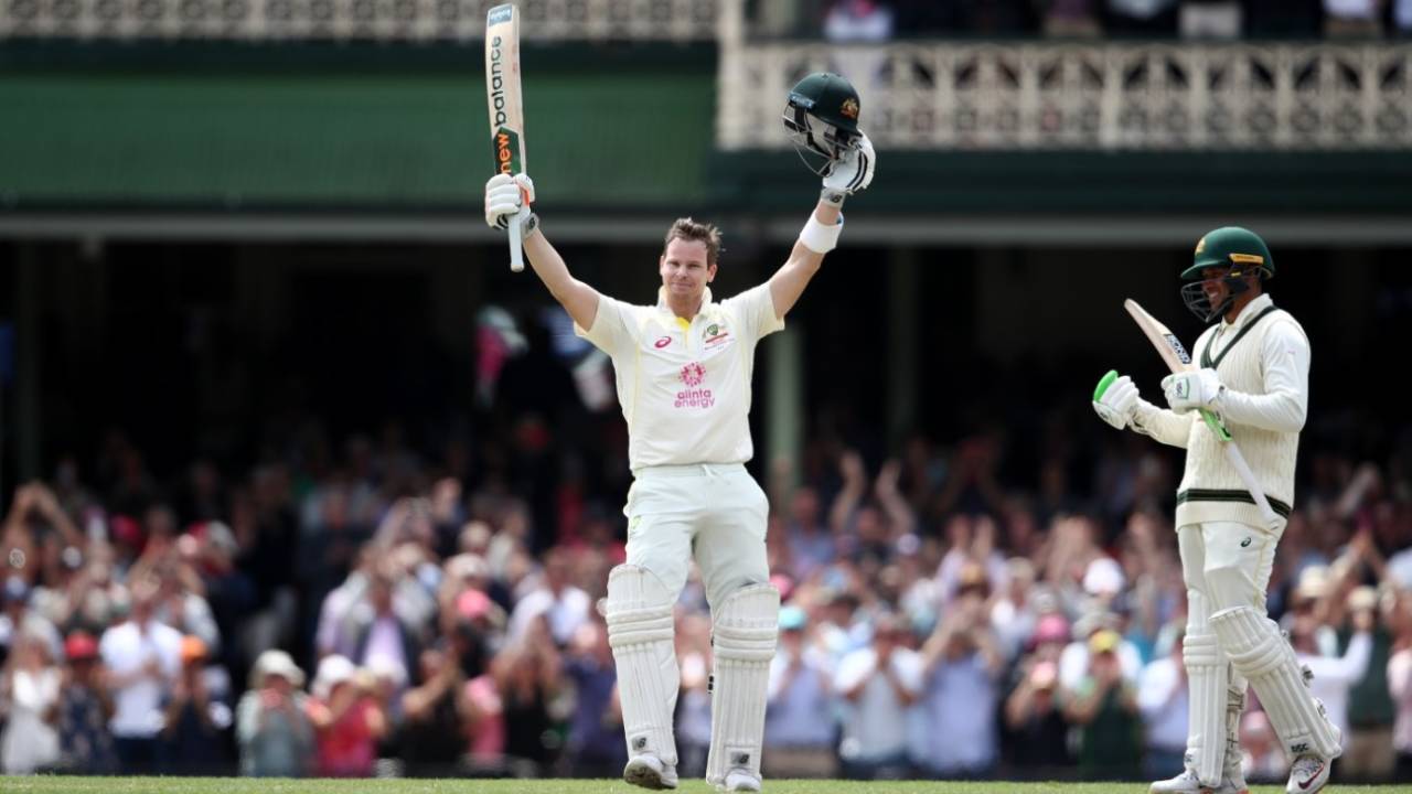 Steven Smith went past Don Bradman's Test-century tally by bringing up his 30th&nbsp;&nbsp;&bull;&nbsp;&nbsp;Cricket Australia via Getty Images