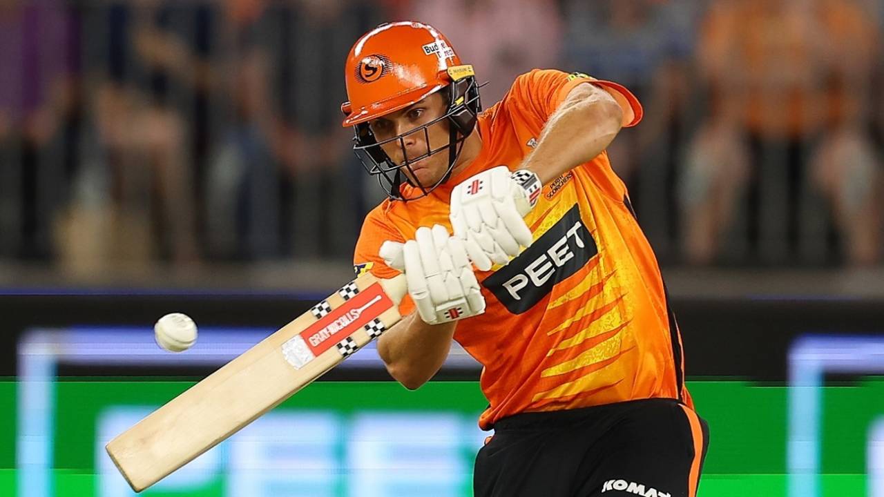 Aaron Hardie hit a 29-ball fifty, Perth Scorchers vs Brisbane Heat, Big Bash League, Perth, January 7, 2023