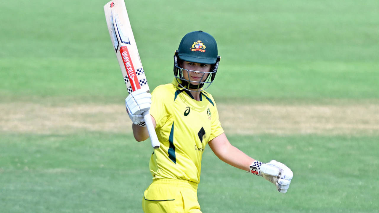 Phoebe Litchfield made it back-to-back half-centuries to start her ODI career, Australia vs Pakistan, 2nd women's ODI, Brisbane, January 18, 2023