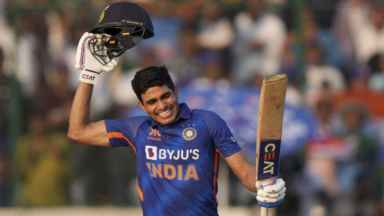 Shubman Gill brought up his double-century in 145 deliveries&nbsp;&nbsp;&bull;&nbsp;&nbsp;Associated Press
