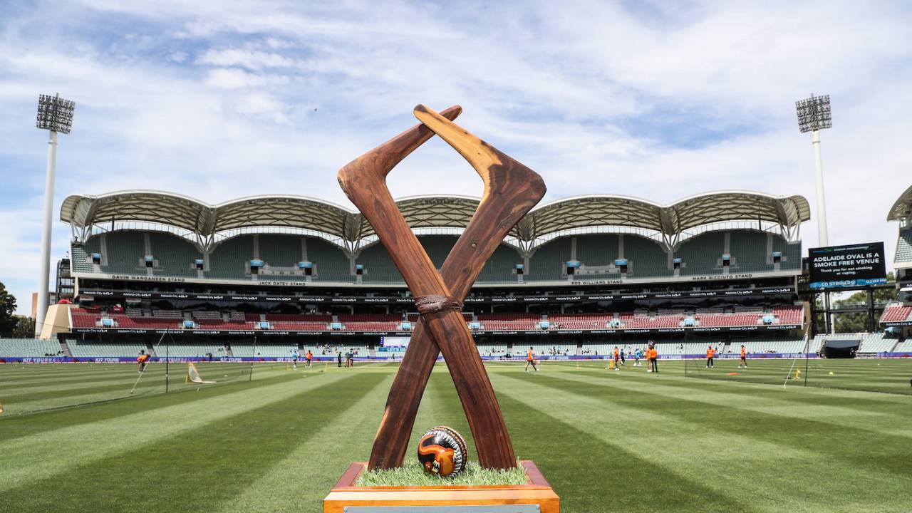 The Jason Gillespie Trophy on display, Adelaide Strikers vs Perth Scorchers, BBL, Adelaide Oval, January 20, 2023
