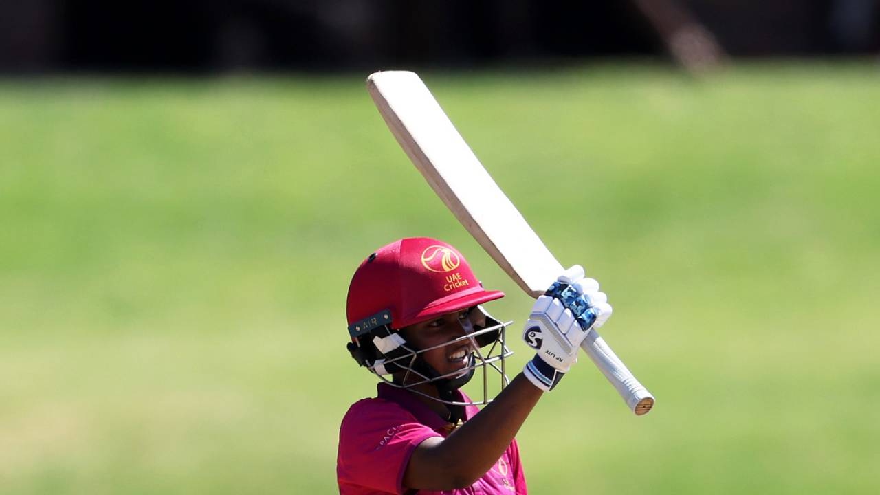 Theertha Satish hit a fighting half-century, Australia vs UAE, U19 Women's T20 World Cup, Potchefstroom, January 23, 2023