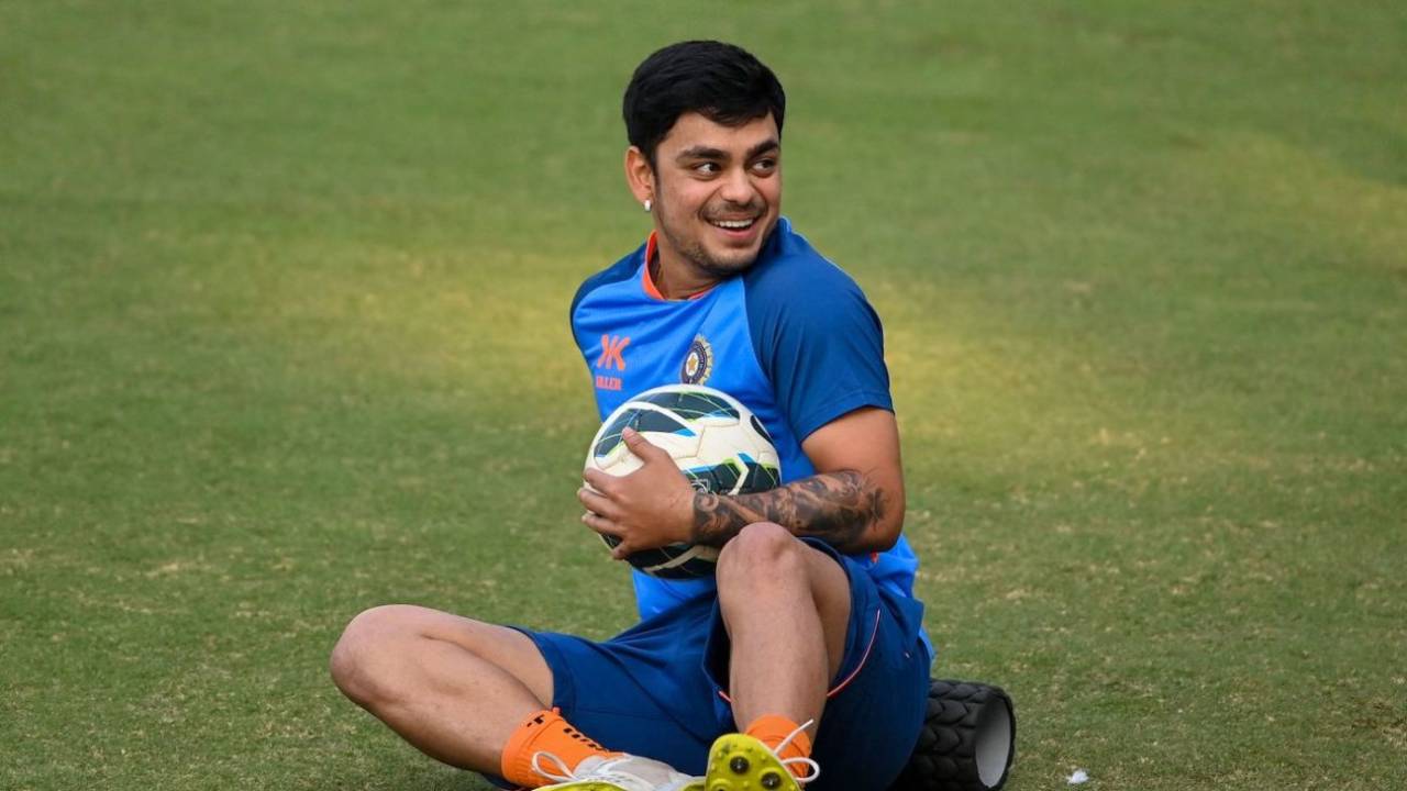 Ishan Kishan has some fun with a football, Indore, January 23, 2023