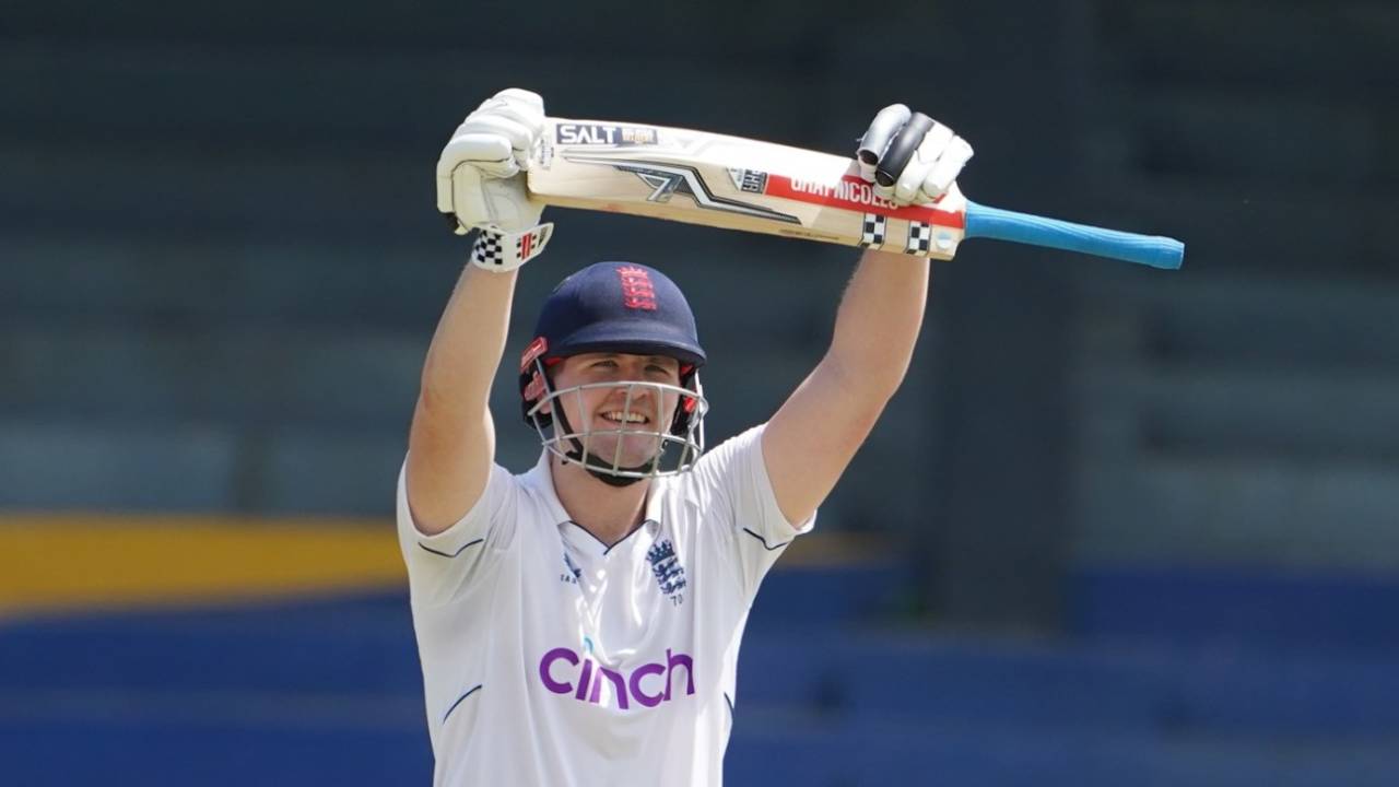 Alex Lees struck a 94-ball hundred on the opening day of England Lions' tour of Sri Lanka, SLC President's XI vs England Lions, Colombo, January 25, 2023