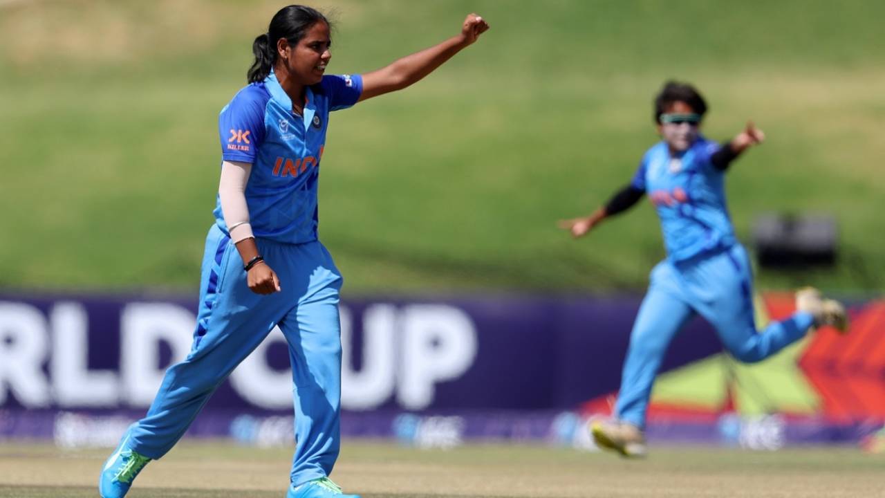 Mannat Kashyap struck in her first over, India vs New Zealand, Under-19 Women's T20 World Cup, semi-final, Potchefstroom, January 27, 2023