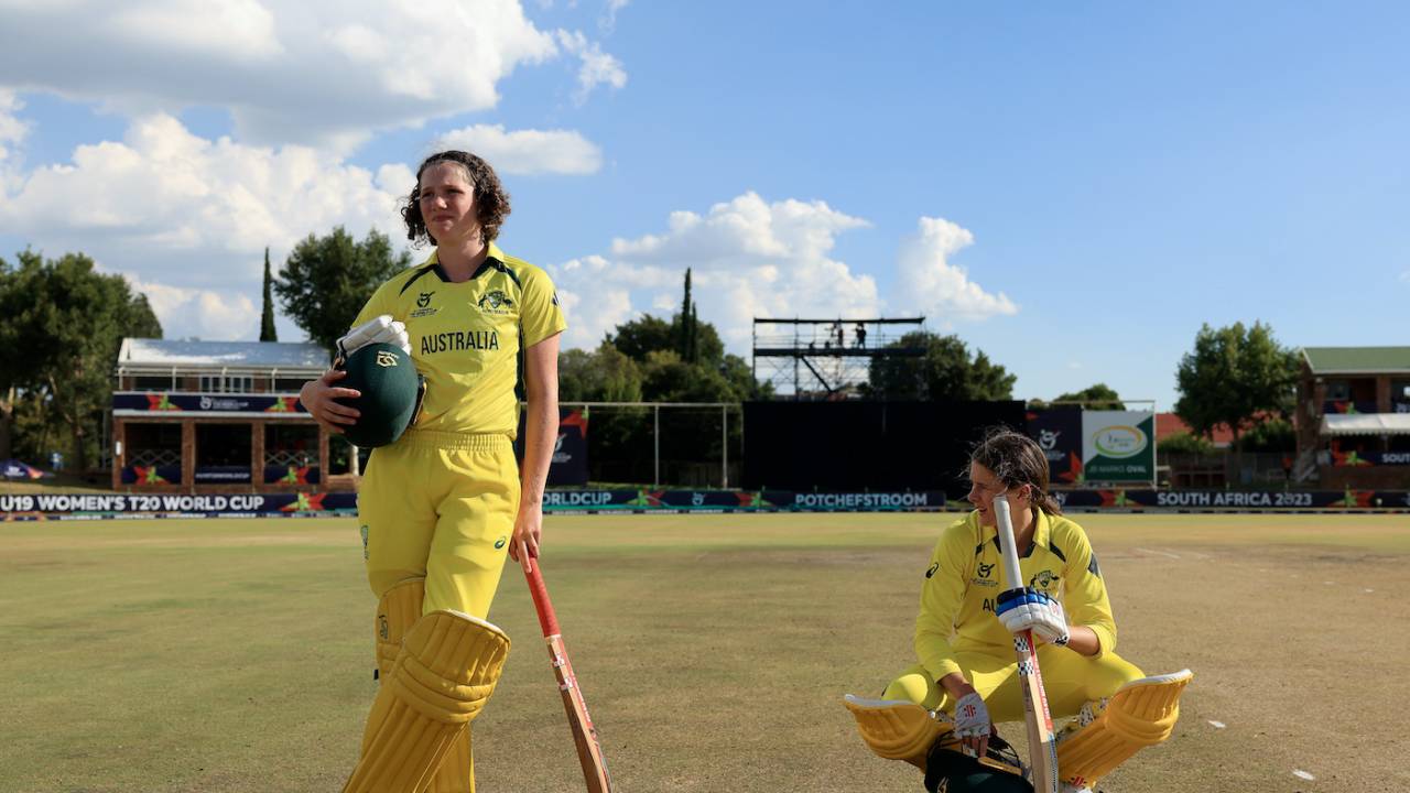 Ella Wilson and Maggie Clark after the loss, Australia vs England, Under-19 Women's T20 World Cup, semi-final, Potchefstroom, January 27, 2023