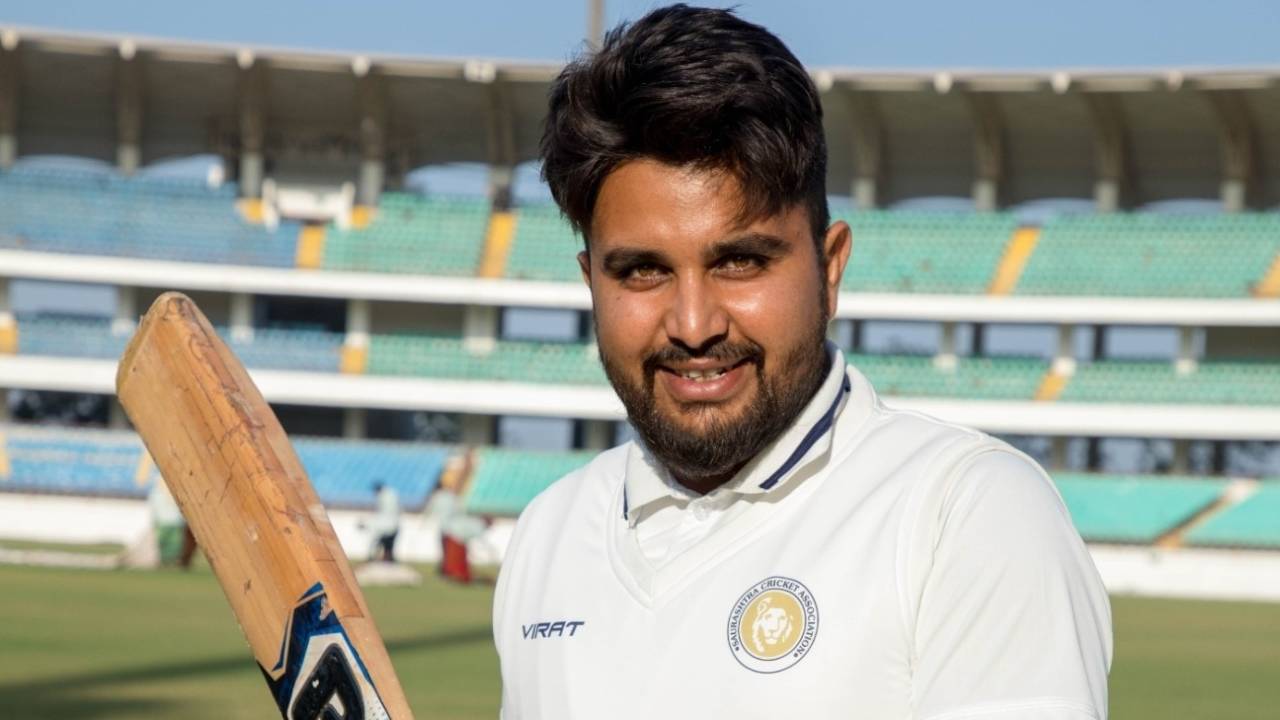 Snell Patel poses after his well-made 70, Saurashtra vs Punjab, Rajkot, 1st day, Ranji Trophy, Quarterfinals, January 31, 2023