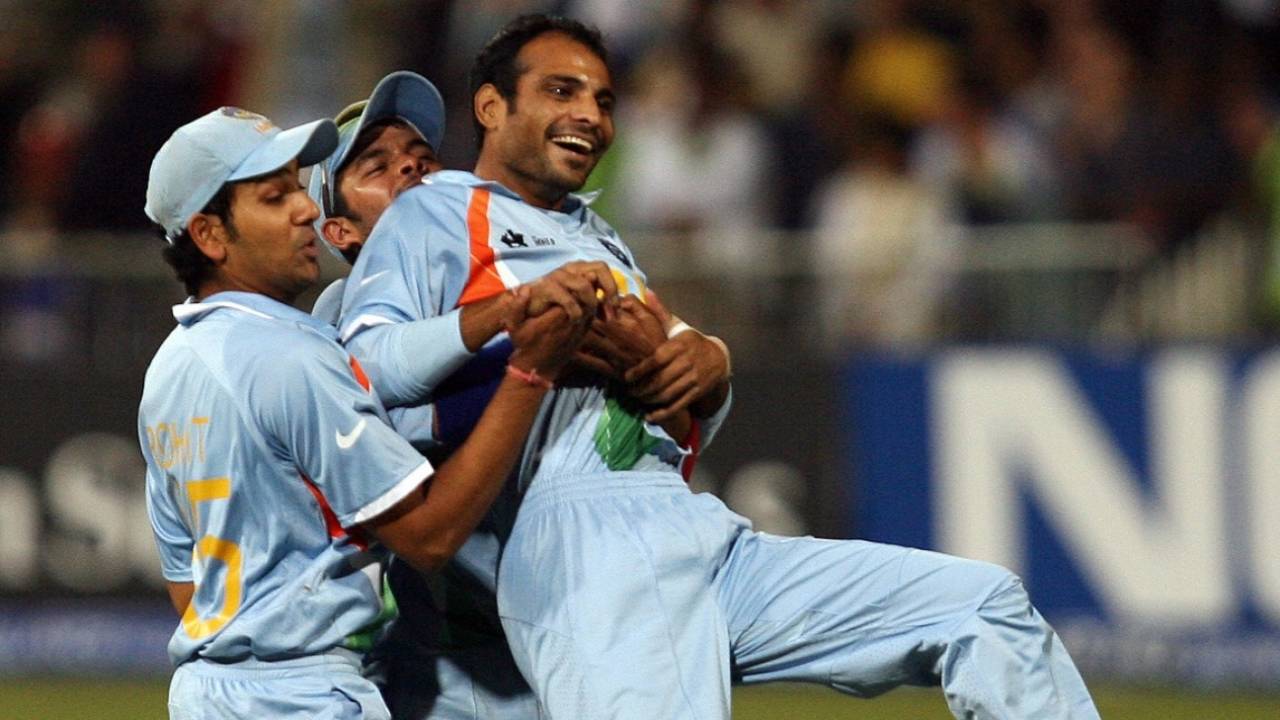Joginder Sharma took the last wicket as India won the inaugural T20 World Cup&nbsp;&nbsp;&bull;&nbsp;&nbsp;Getty Images