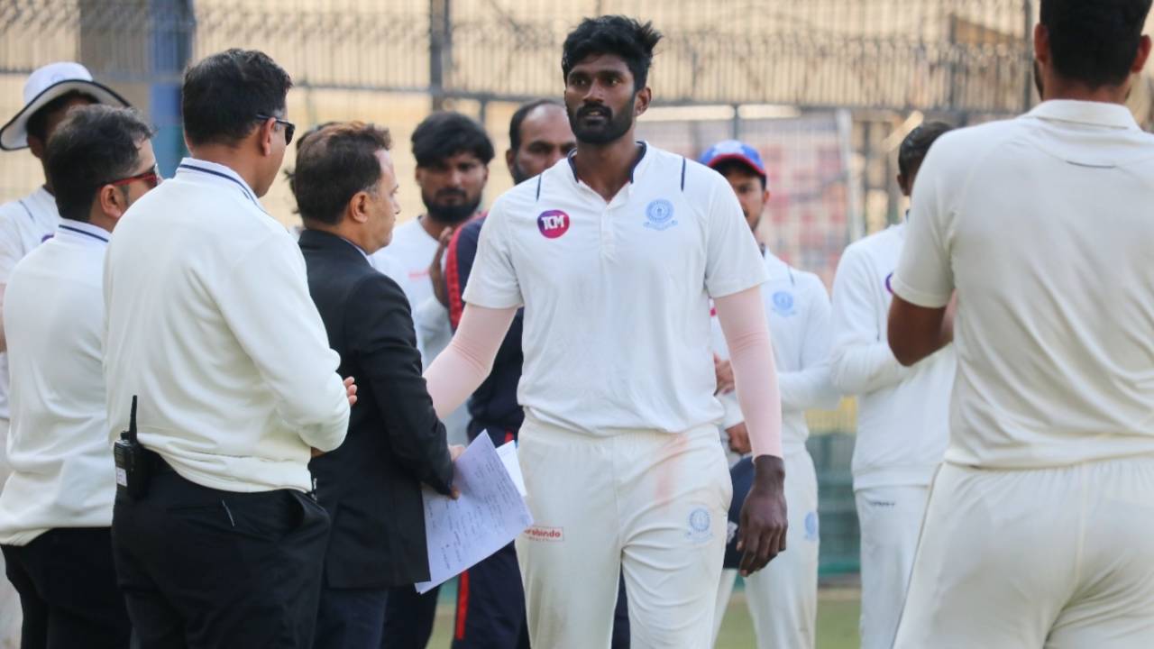 Prithvi Raj was named Player of the Match, Madhya Pradesh vs Andhra, 4th quarter-final, 4th day, Ranji Trophy, Indore, February 3, 2023