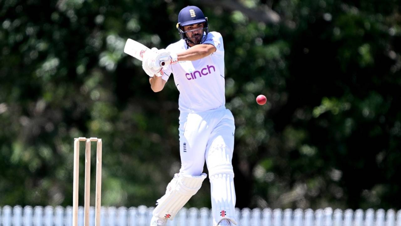 Danial Ibrahim shapes to smack the ball, Australia Under-19 vs England Under-19, 2nd Youth Test, Brisbane, 1st day, February 6, 2023
