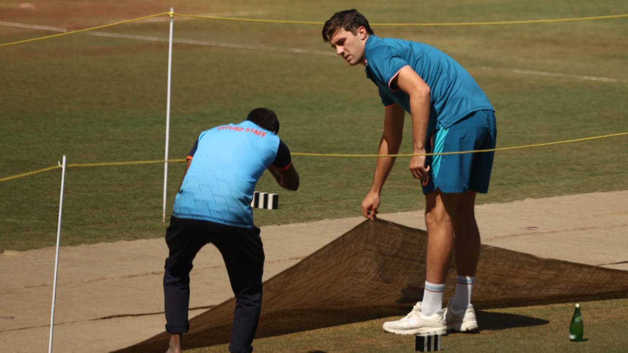 Pat Cummins gets a look at the Nagpur pitch for the Test match this year, and presumably does not like what he sees&nbsp;&nbsp;&bull;&nbsp;&nbsp;Getty Images