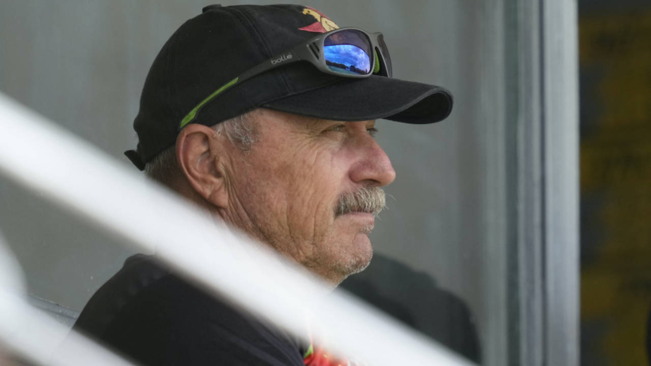 Zimbabwe coach Dave Houghton watches on, Zimbabwe vs West Indies, 1st Test, Bulawayo, 5th day, February 8, 2023