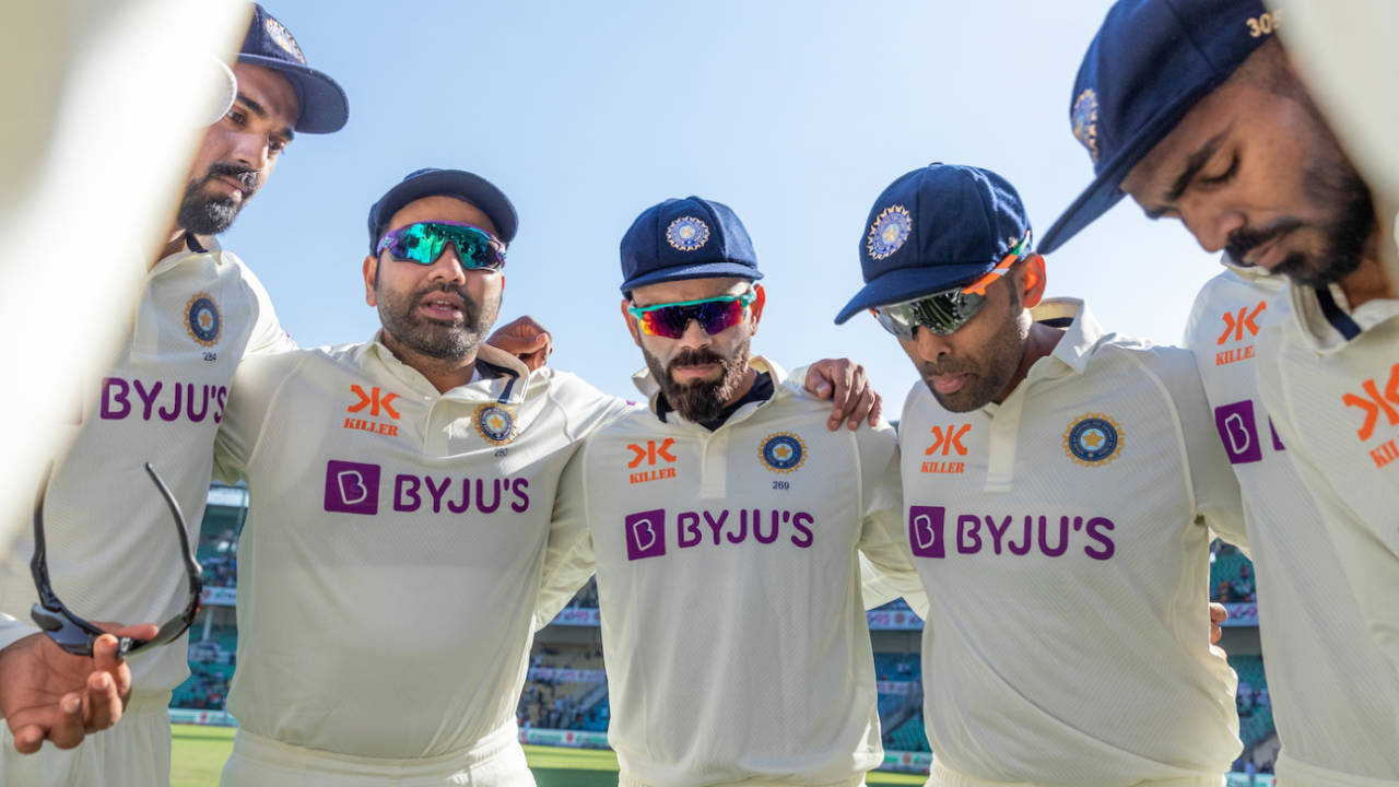 KL Rahul, Rohit Sharma, Virat Kohli, Suryakumar Yadav, and KS Bharat in the huddle, India vs Australia, Border-Gavaskar Trophy, 1st Test, Nagpur, 1st day, February 9, 2023