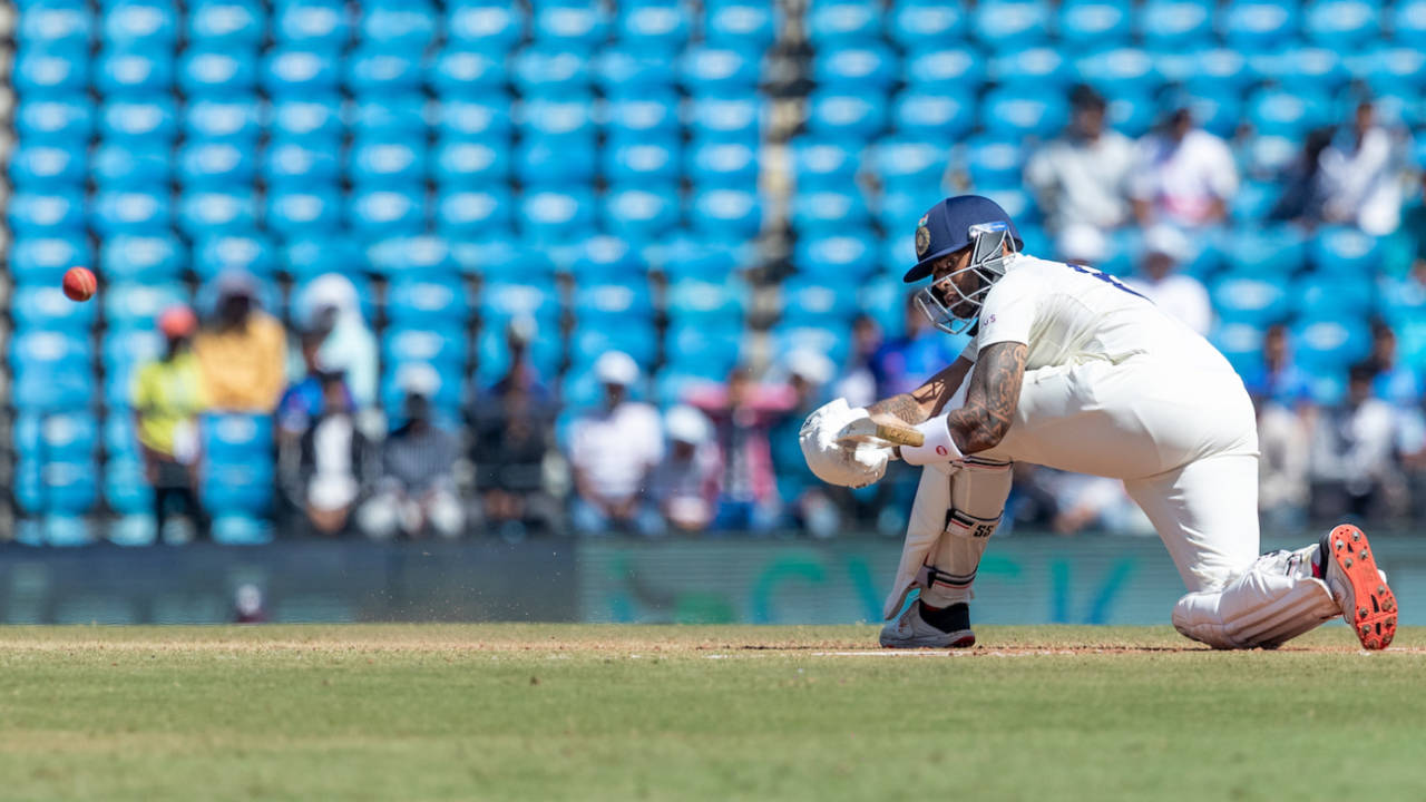 Suryakumar swept his second ball in Test cricket to the boundary, India vs Australia, 1st Test, Nagpur, 2nd day, February 10, 2023