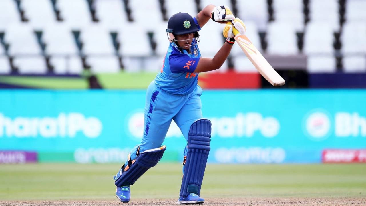 Richa Ghosh kept India's scorecard ticking in the chase&nbsp;&nbsp;&bull;&nbsp;&nbsp;AFP/Getty Images