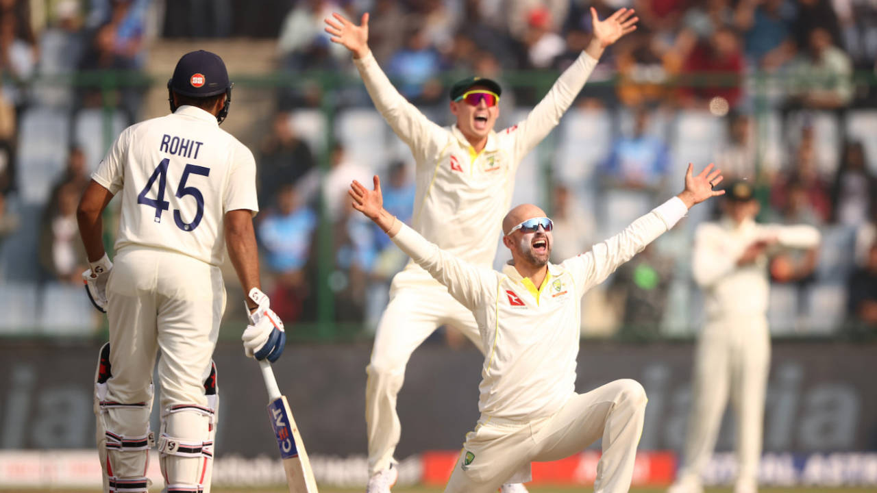 Nathan Lyon appeals, India vs Australia, 2nd Test, Delhi, 2nd day, February 18, 2023