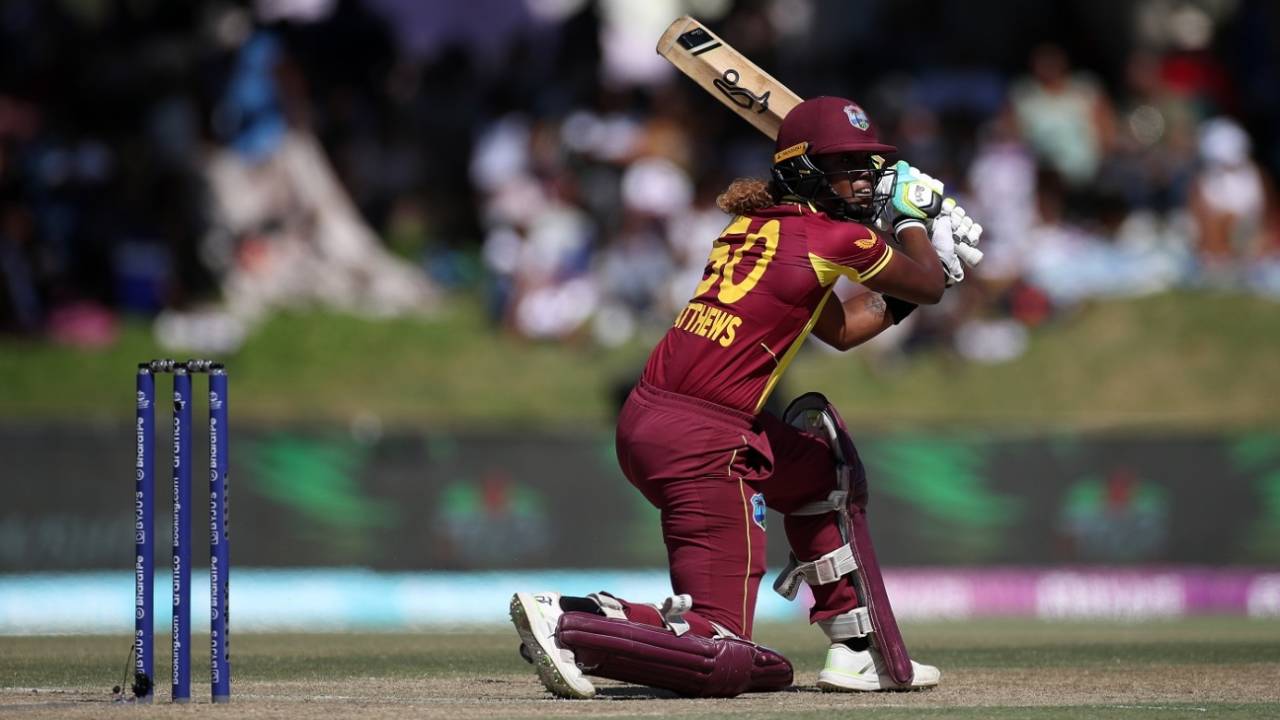 Hayley Matthews slashes one over backward point, Pakistan vs West Indies, Women's T20 World Cup, Paarl, February 19, 2023