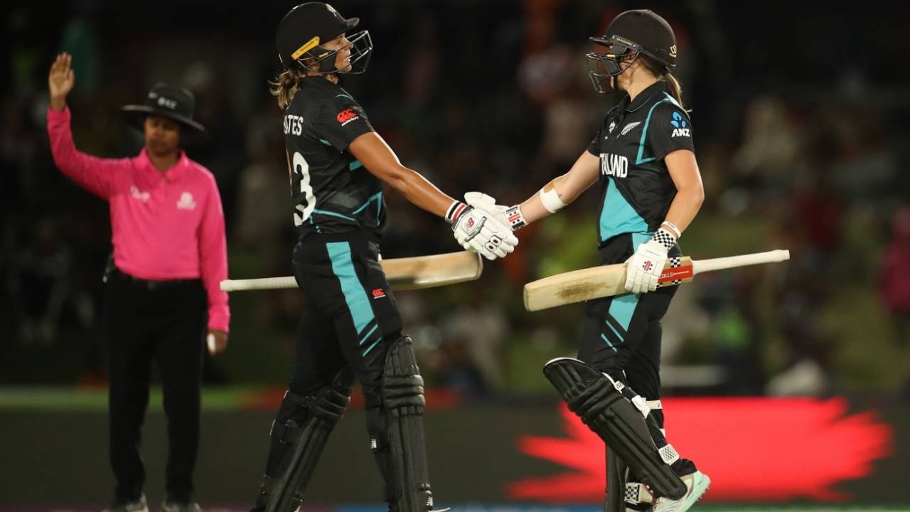 Suzie Bates and Amelia Kerr added 110 for the second wicket, New Zealand vs Sri Lanka, Women's T20 World Cup, Paarl, February 19, 2023