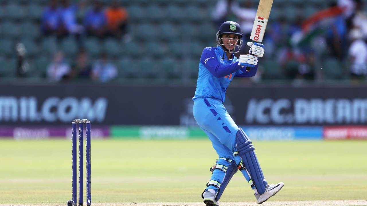 Smriti Mandhana scored 87 off 56, her best in T20Is&nbsp;&nbsp;&bull;&nbsp;&nbsp;ICC via Getty Images