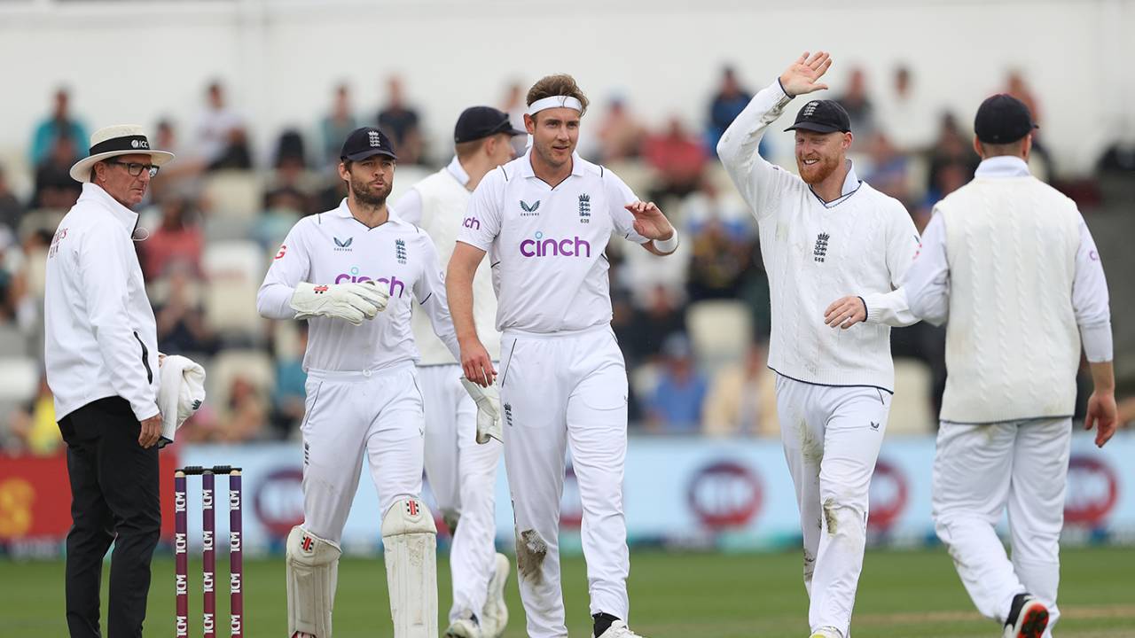 Stuart Broad picked off the final three New Zealand wickets, New Zealand vs England, 2nd Test, Wellington, 3rd day, February 26, 2023