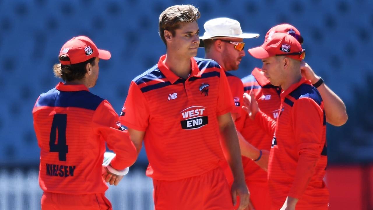 Spencer Johnson picked up two wickets, South Australia v Victoria, Marsh Cup 2022-23, Adelaide, February 26, 2023