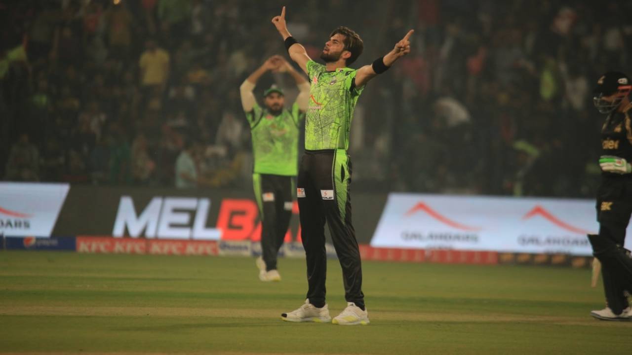 Shaheen Shah Afridi finished with 5 for 40, Lahore Qalandars vs Peshawar Zalmi, Lahore, PSL, February 26, 2023