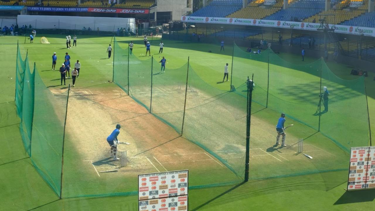 KL Rahul and Shubman Gill bat in adjacent nets, India vs Australia, Indore, February 27, 2023