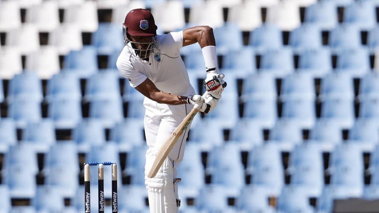 Roston Chase clips it off his hips, South Africa vs West Indies, 1st Test, Centurion, 2nd day, March 1, 2023
