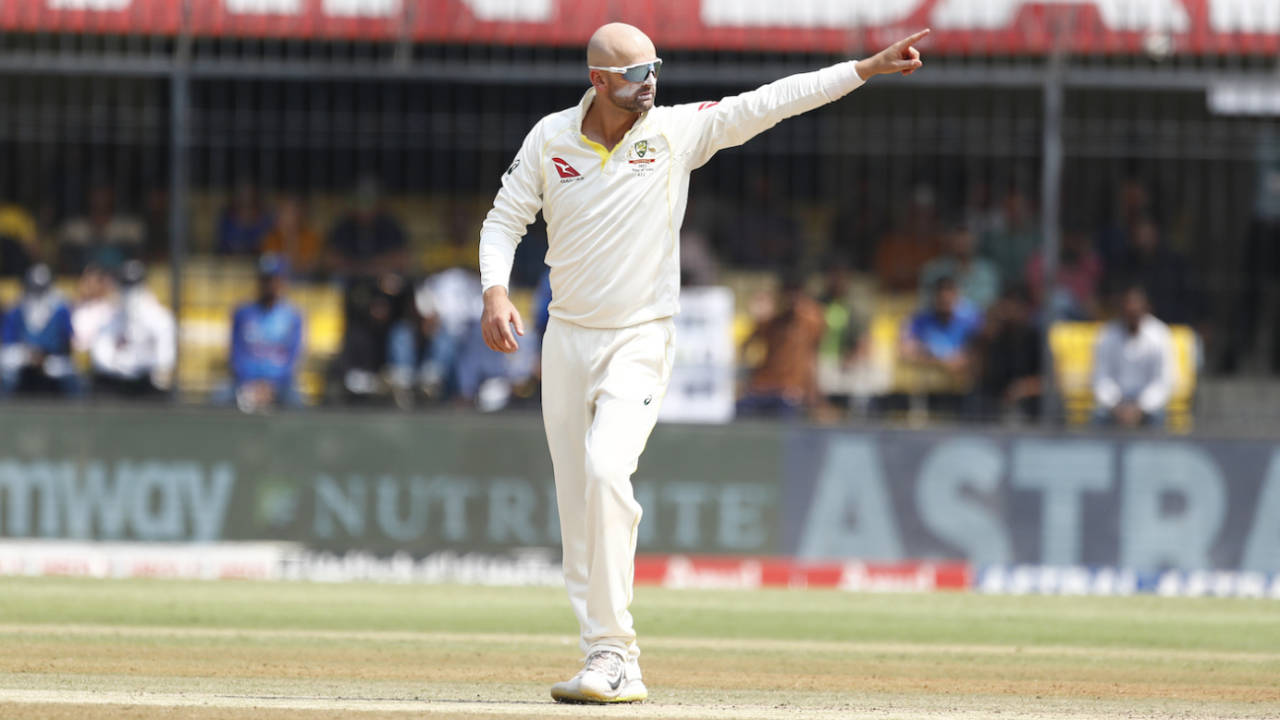 Nathan Lyon appeals for a wicket, India vs Australia, 3rd Test, Indore, 2nd day, March 2, 2023