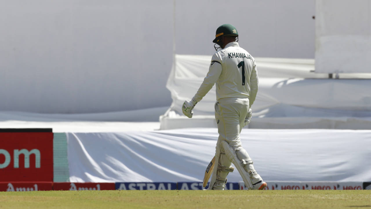 Usman Khawaja walks back after ten hours in the middle, India vs Australia, 4th Test, Ahmedabad, 2nd day, March 10, 2023