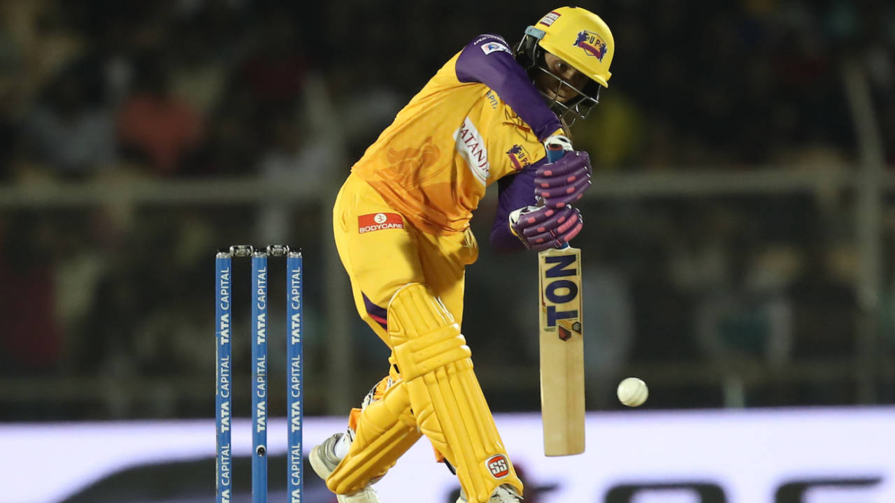 Devika Vaidya plays off the front foot, Royal Challengers Bangalore vs UP Warriorz, Women's Premier League, Brabourne Stadium, Mumbai, March 10, 2023