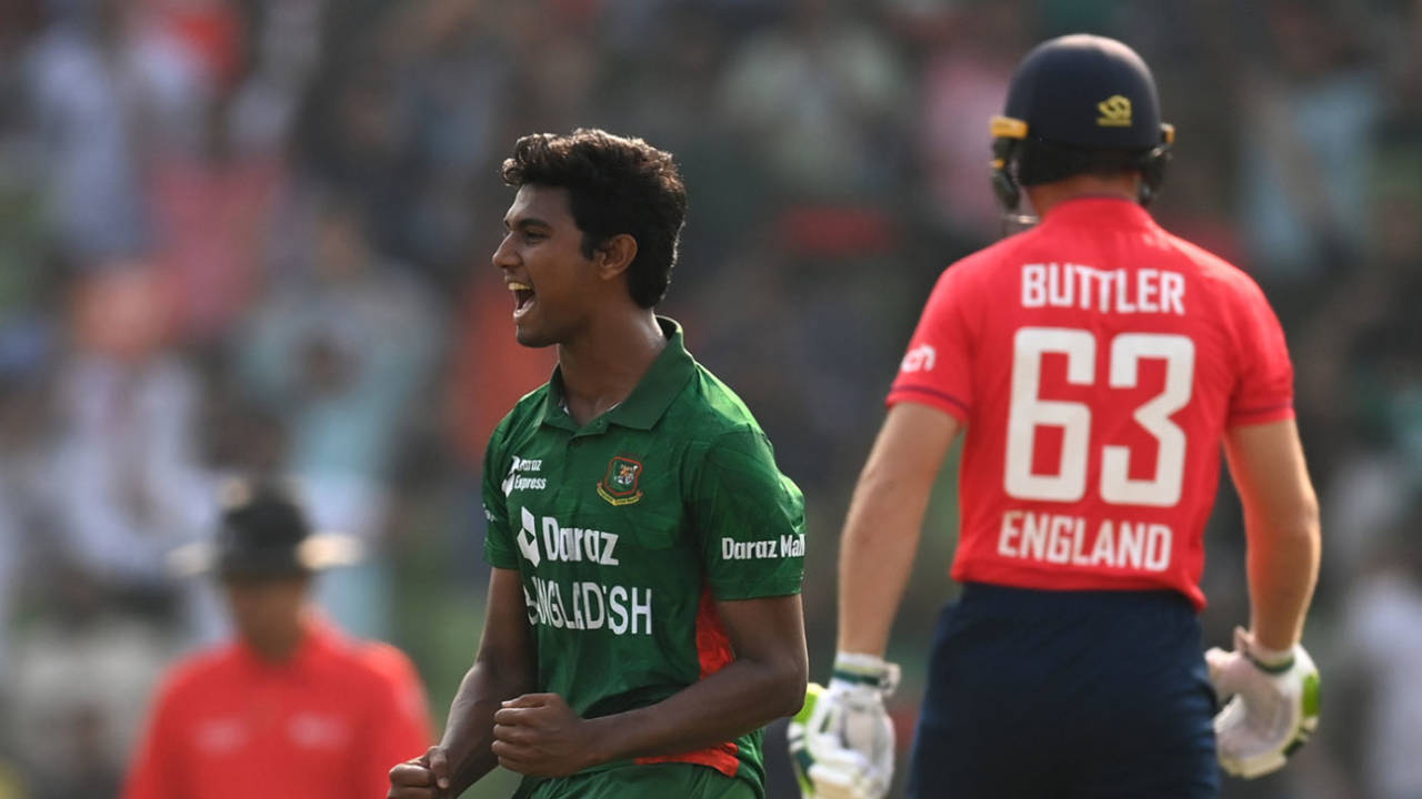 Hasan Mahmud bowled Jos Buttler with a superb yorker, Bangladesh vs England, 2nd T20I, Dhaka, March 12, 2023