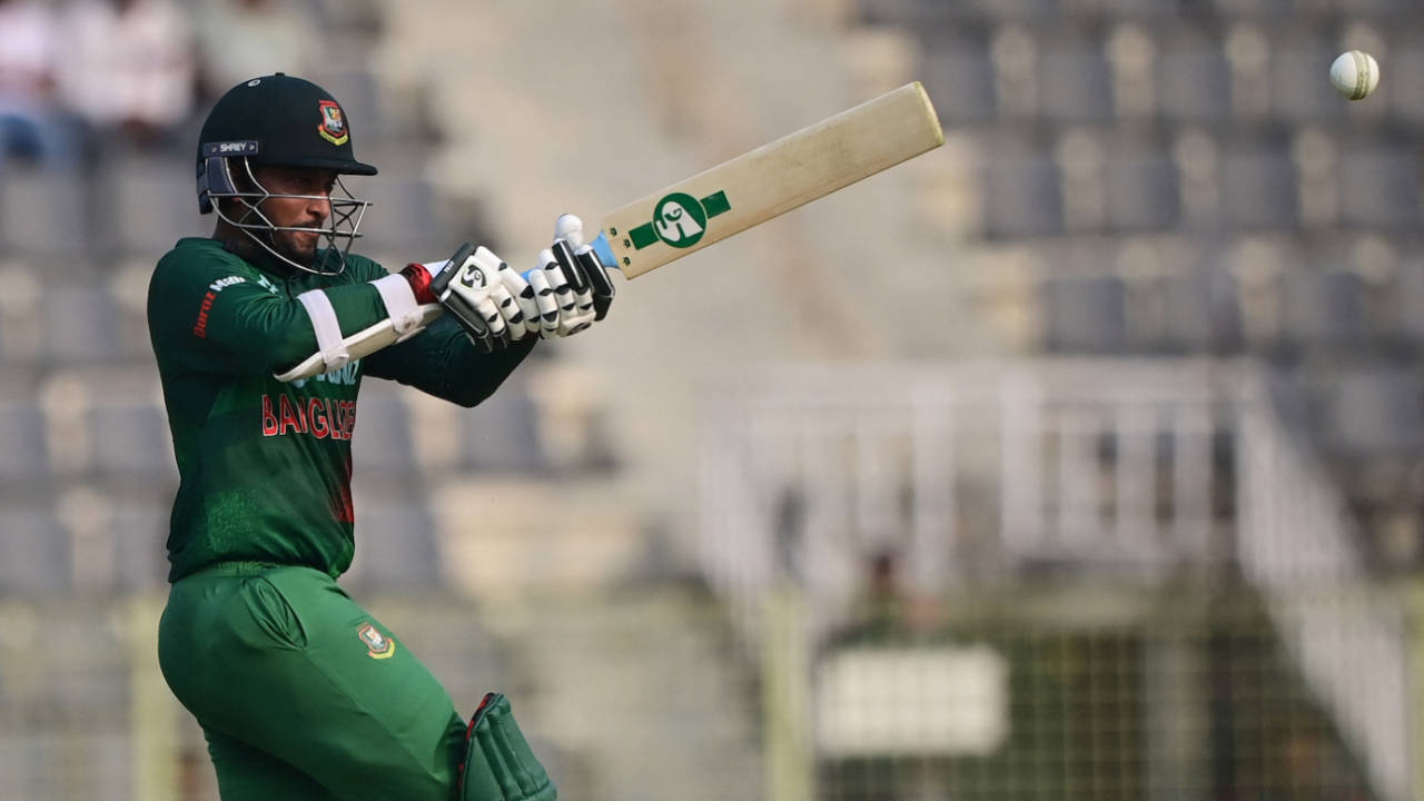 He didn't always get it right, but Shakib Al Hasan did try to bring some aggression to his innings, Bangladesh vs Ireland, 1st ODI, Sylhet, March 18, 2023