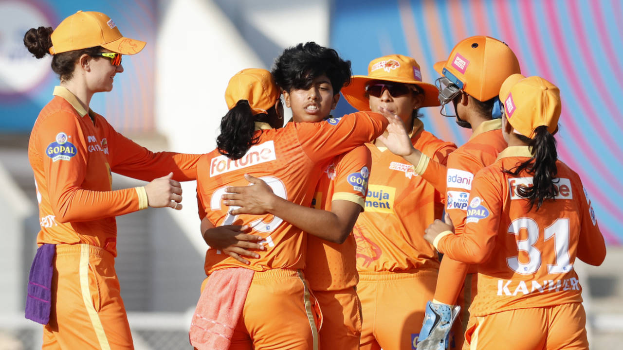 Monica Patel picked up the first wicket for Giants when she sent back Alyssa Healy, Gujarat Giants vs UP Warriorz, WPL 2023, Mumbai, March 20, 2023