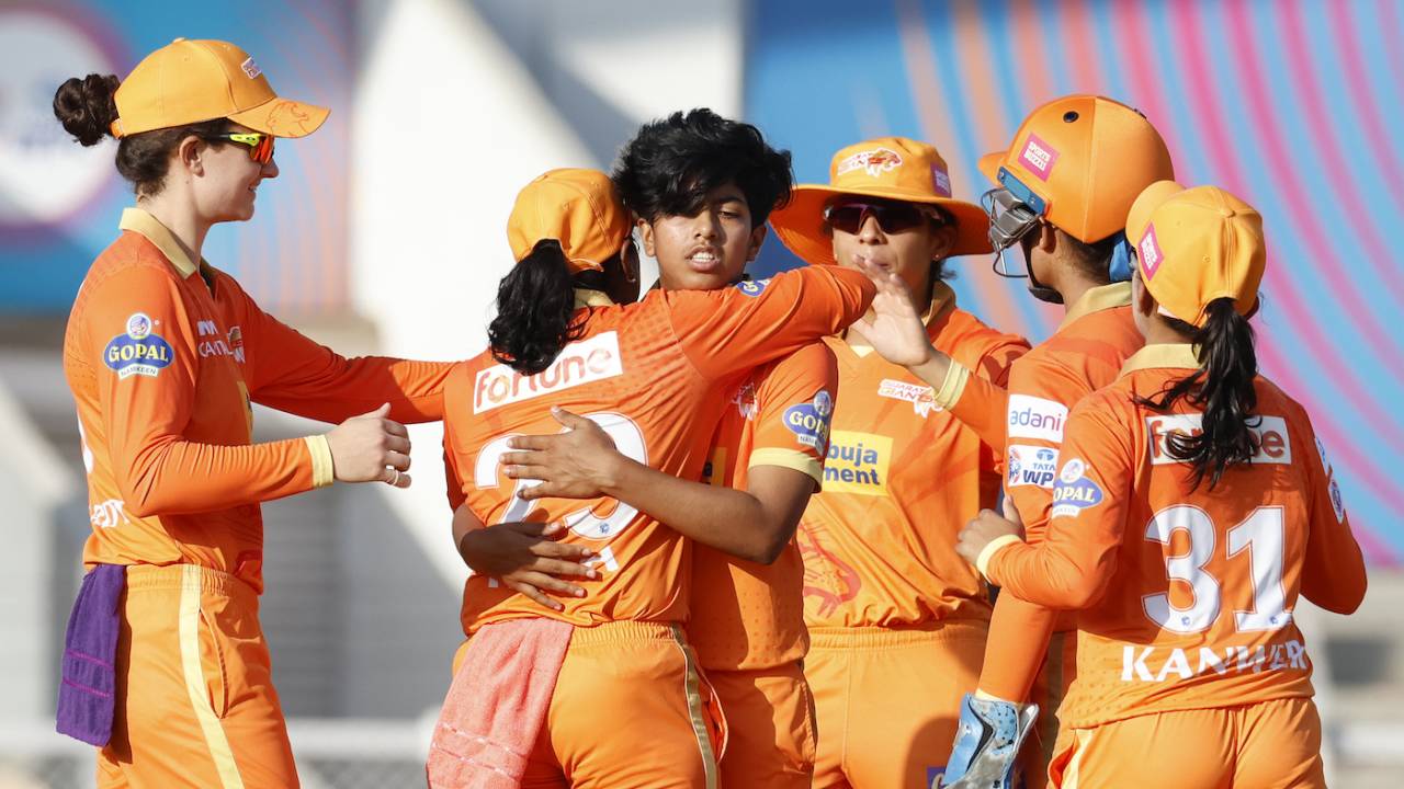 Monica Patel picked up the first wicket for Giants when she sent back Alyssa Healy, Gujarat Giants vs UP Warriorz, WPL 2023, Mumbai, March 20, 2023