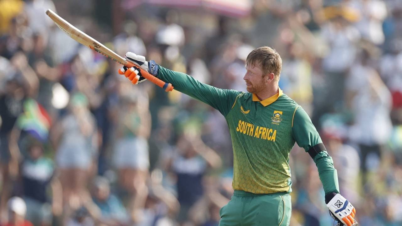 Heinrich Klaasen smashed the fourth-fastest century by a South Africa batter in ODIs&nbsp;&nbsp;&bull;&nbsp;&nbsp;AFP/Getty Images