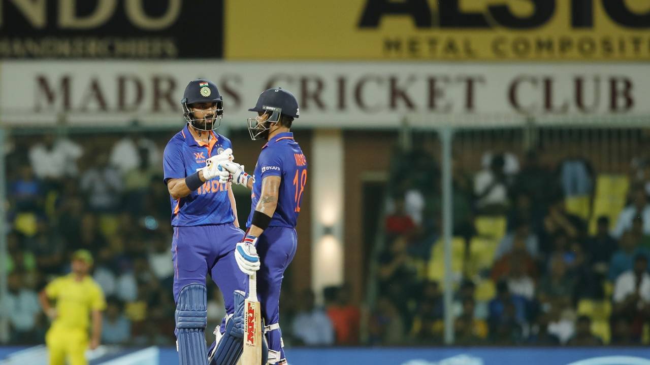 KL Rahul and Virat Kohli added important runs for the third wicket after Shubman Gill and Rohit Sharma fell, India vs Australia, 3rd ODI, Chennai, March 22, 2023