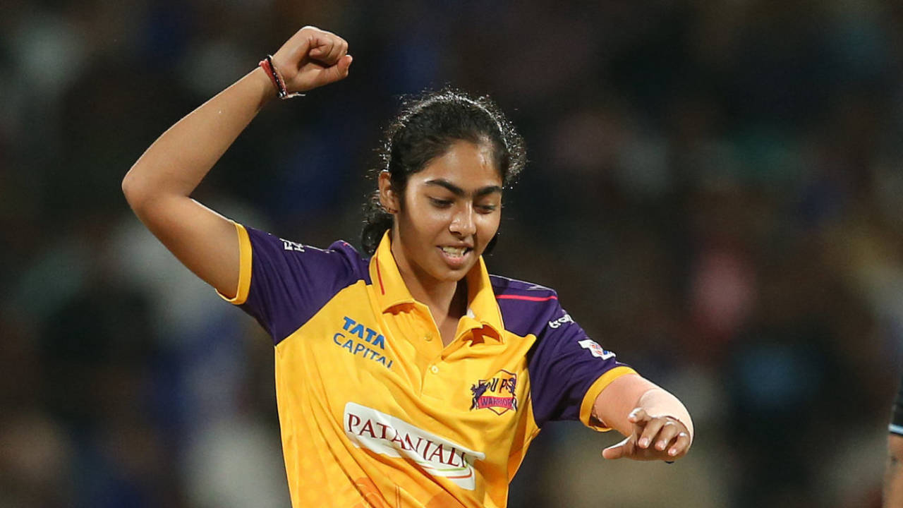 Parshavi Chopra removed Hayley Matthews, Mumbai Indians vs UP Warriorz, WPL 2023 Eliminator, Mumbai, March 24, 2023
