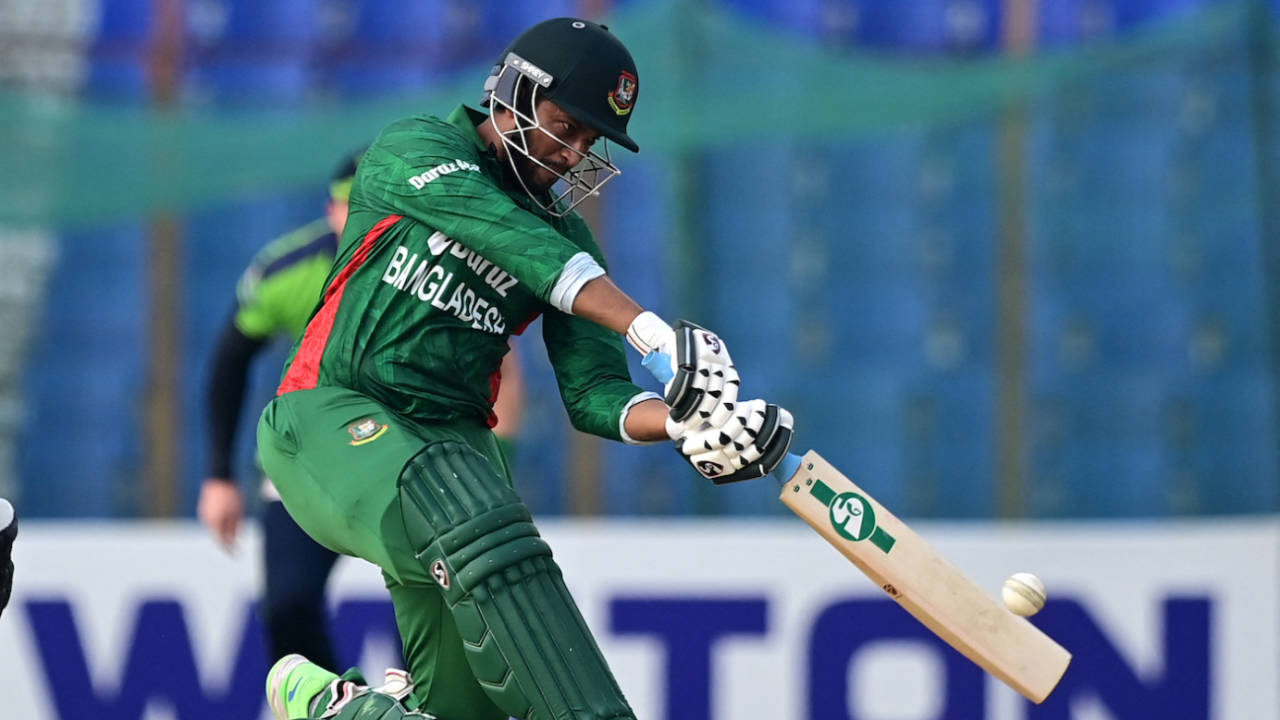 Shakib Al Hasan got going from the moment he walked out at No. 3, Bangladesh vs Ireland, 2nd T20I, Chattogram, March 29, 2023