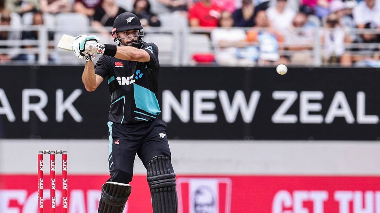 Daryl Mitchell's 44-ball 66 went in vain for New Zealand&nbsp;&nbsp;&bull;&nbsp;&nbsp;Getty Images