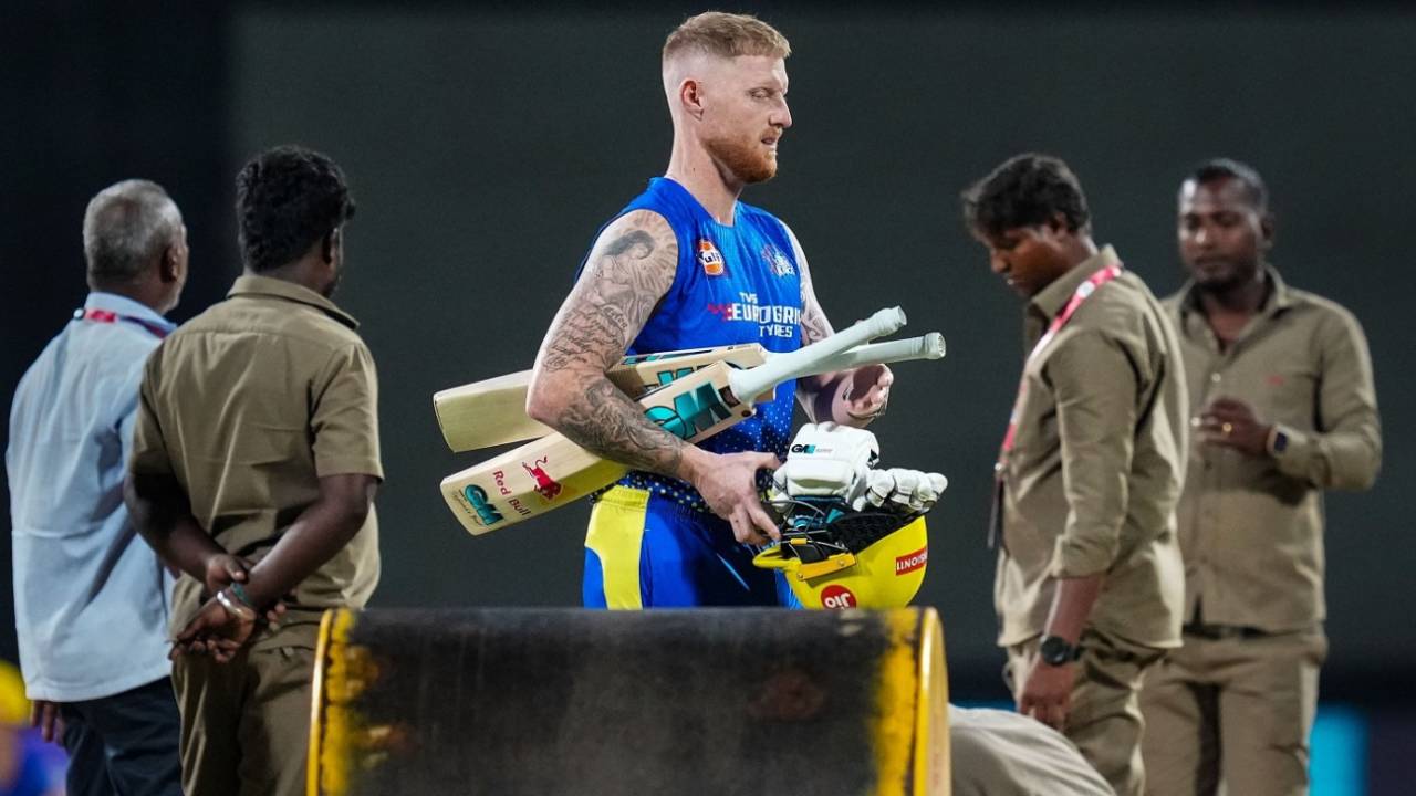 Ben Stokes prepares to bat at the nets, Chennai, April 2, 2023