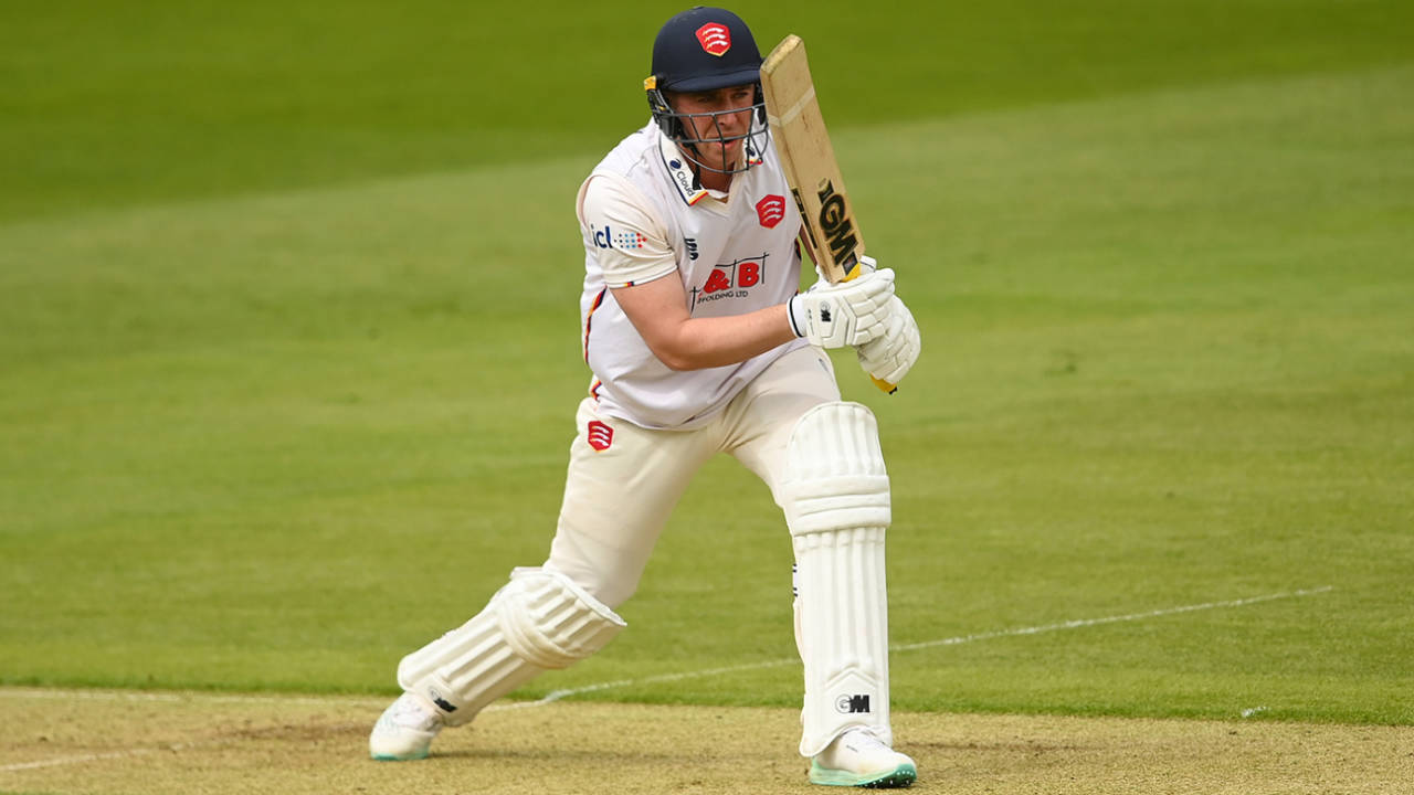 Dan Lawrence chiseled out a half-century, Middlesex vs Essex, County Championship, Division One, Lord's, April 6, 2023