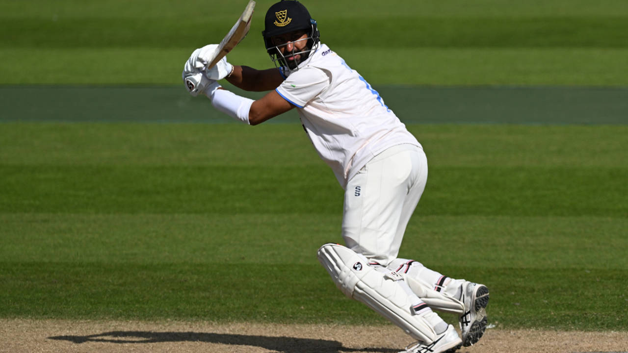 Cheteshwar Pujara was back in the run-scoring groove, Sussex vs Durham, County Championship, Division Two, Hove, April 7, 2023