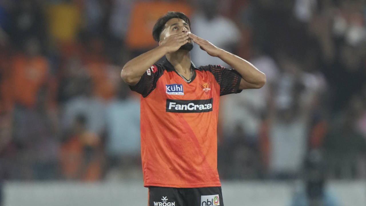 Umran Malik blows a kiss in celebrations, Sunrisers Hyderabad vs Punjab Kings, IPL 2023, April 9, 2023