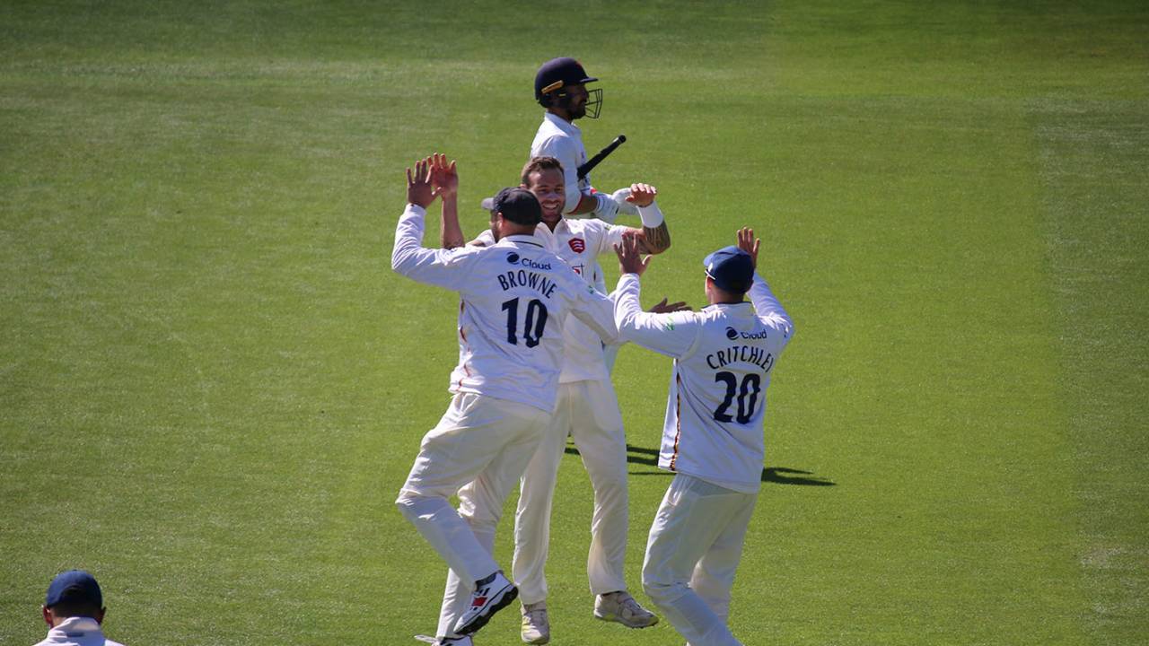 Doug Bracewell claimed his first wickets for Essex, including Josh Bohannon